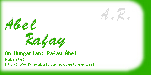 abel rafay business card