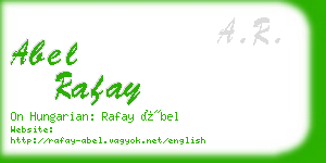 abel rafay business card